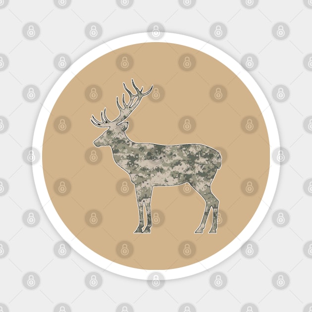 Camo Deer - 8 Magnet by Brightfeather